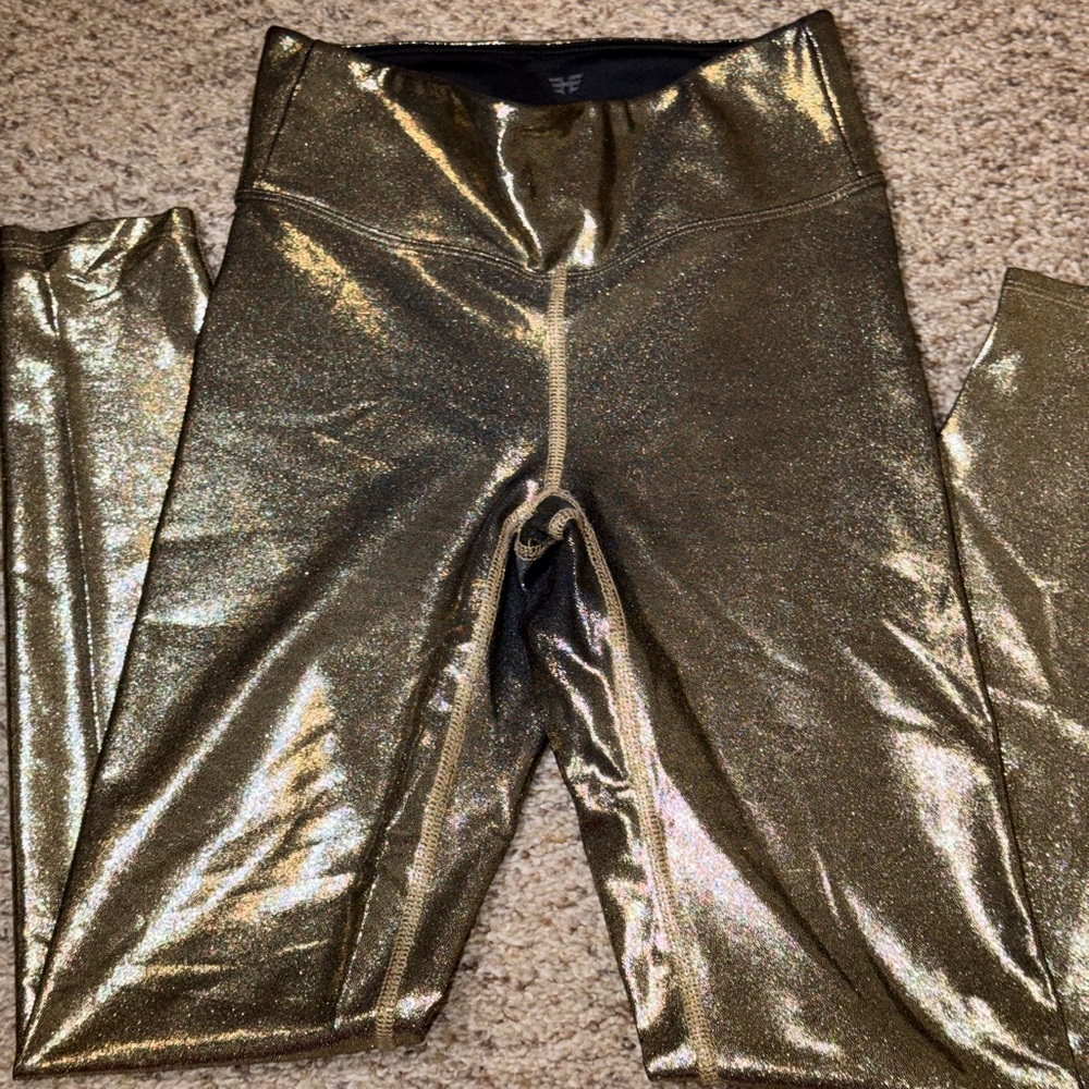 Heroine Sport Metallic Gold Leggings